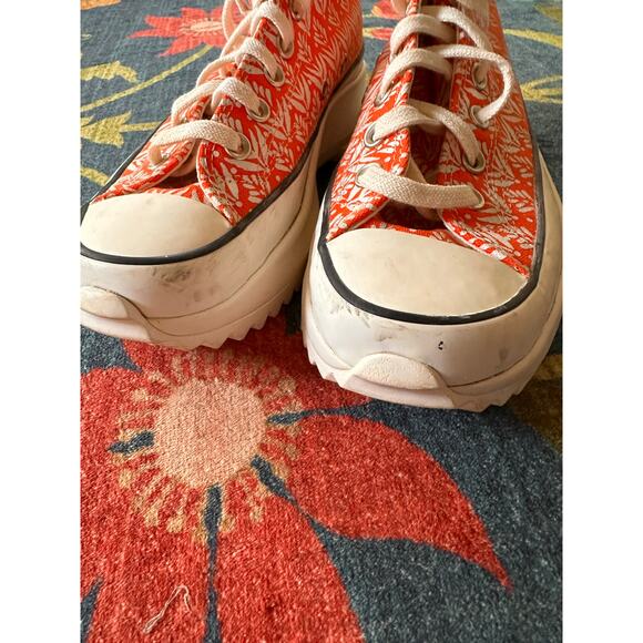 Converse Run Star Hike High Summer Spirit Bright Poppy Sneakers Size W 8.5 / M 7 - Picture 11 of 13